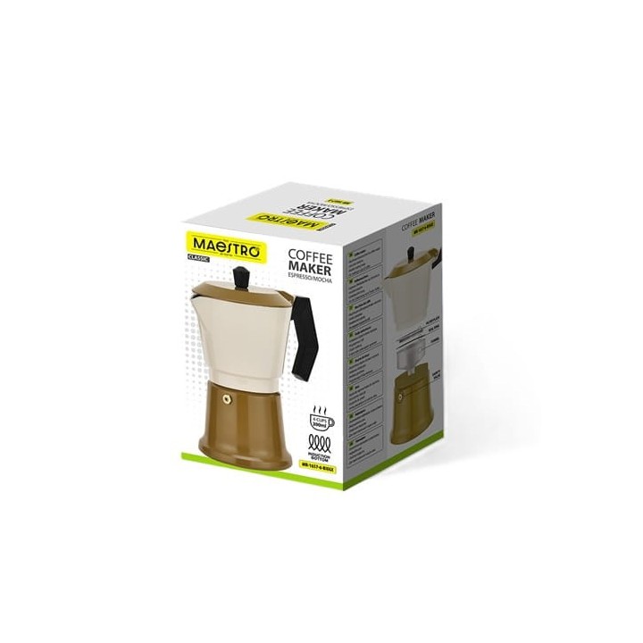 Moka in alluminio MR-1657-6-BEIGE MAESTRO