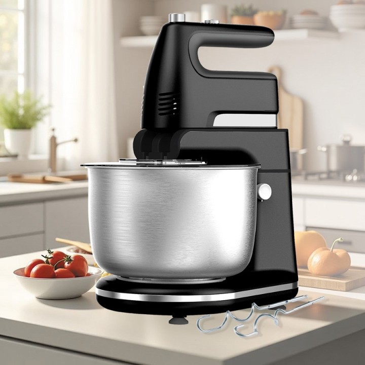 Maestro MR-553 Planetaria con ciotola rotante 600 W Nero Acciaio
