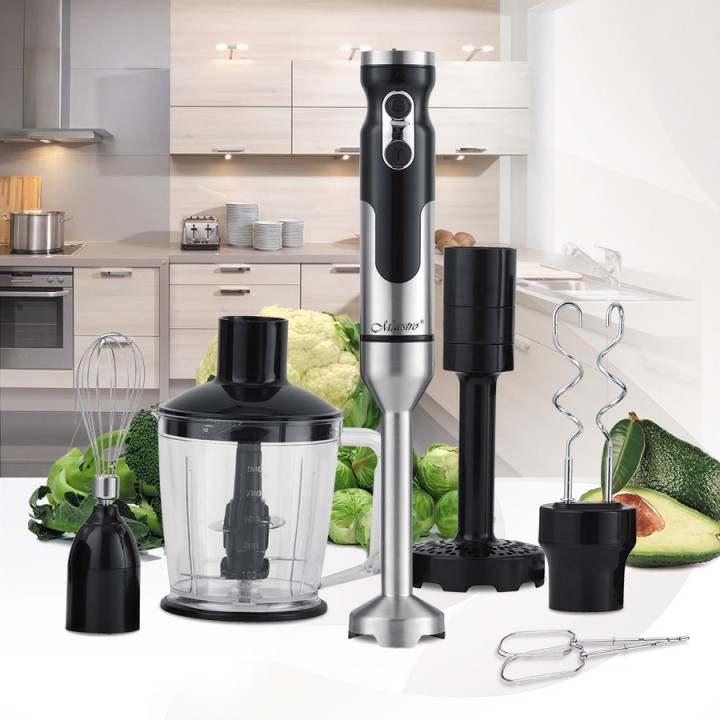 Maestro MR-567 frullatore Frullatore ad immersione 1000 W Nero Acciaio inox