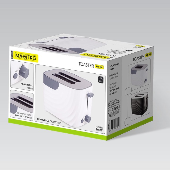Maestro MR-706-White Tostapane Bianco