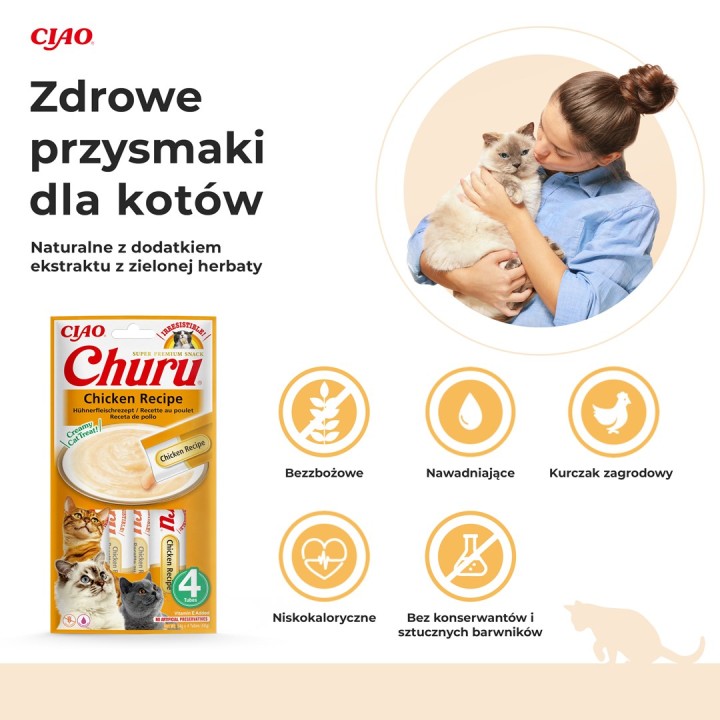 INABA Churu Pollo - snack per gatti - 4x14 g