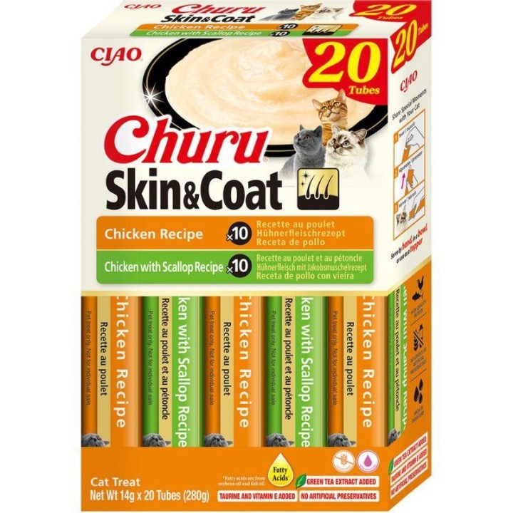 INABA Skin&Coat Pollo - snack per gatti - 20x14g