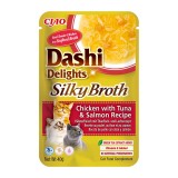 INABA CAT Dashi Delights Silky Broth Pollo con tonno e salmone - snack per gatti - 40g