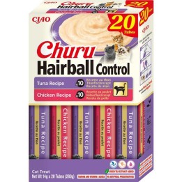 INABA Churu Hairball control Ricetta tonno e pollo - snack per gatti - 20x14g