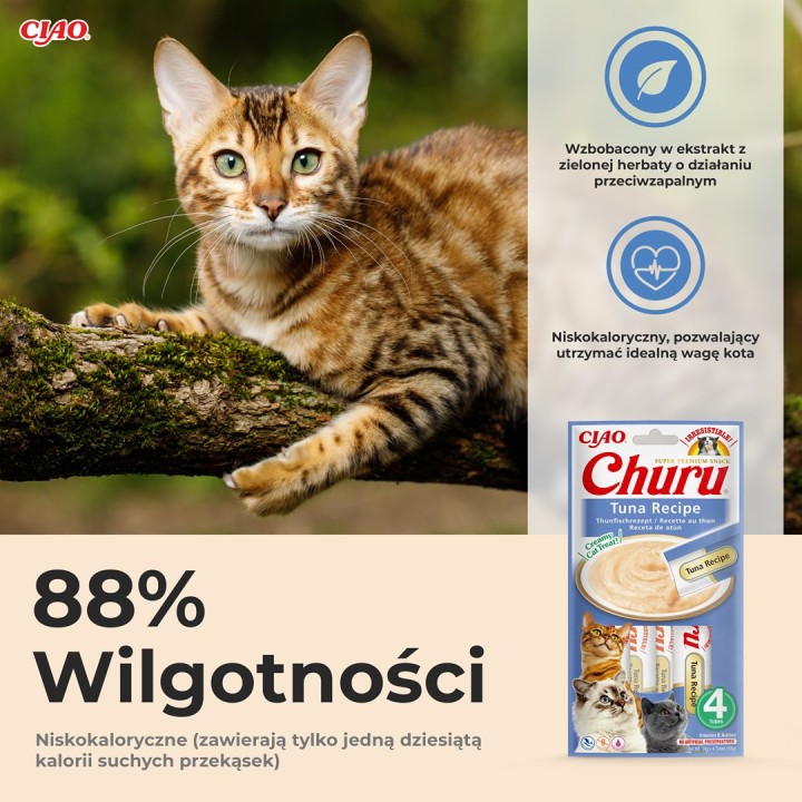INABA Churu Ricetta Tonno - snack per gatti - 4x14 g