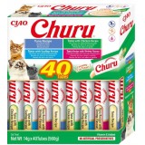 INABA Churu Variety box Tonno con frutti di mare - snack per gatti - 40 x 14g