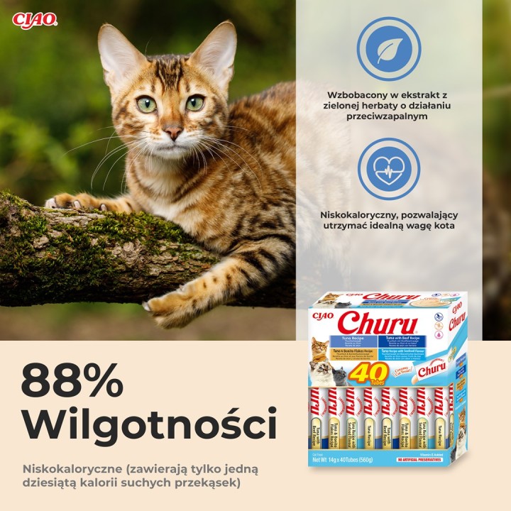 INABA Churu Variety box Tonno con frutti di mare - snack per gatti - 40 x 14g