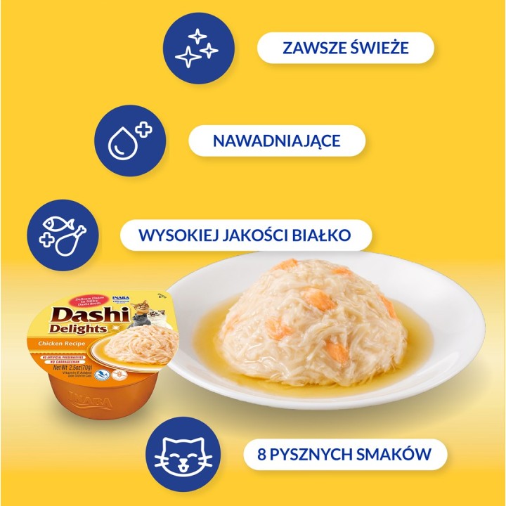 INABA Dashi Delights Pollo in brodo - snack per gatti - 70g
