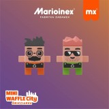 Marioinex mattoncini di costruzione Mini Waffle – City: camion della raccolta rifiuti 148 pezzi