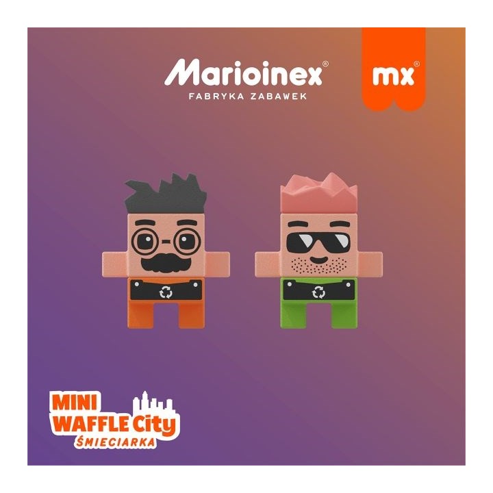 Marioinex mattoncini di costruzione Mini Waffle – City: camion della raccolta rifiuti 148 pezzi
