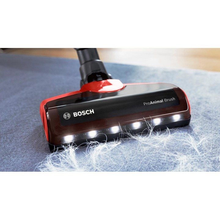 Bosch BCS711PET scopa elettrica batteria secco senza sacchetto 0.3 L nero rosso 3 Ah