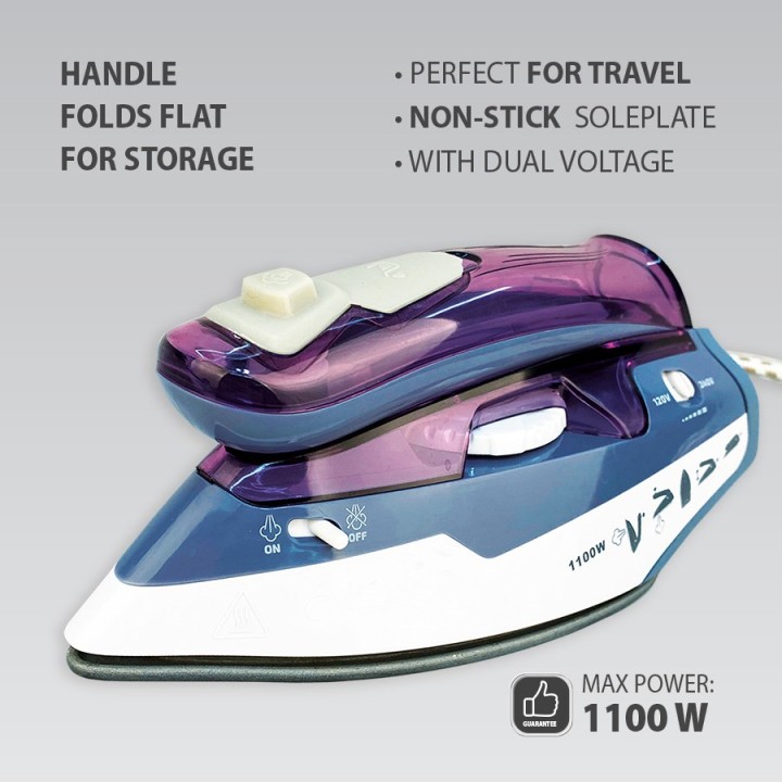 Ferro a vapore MAESTRO MR-317T 1100W ferro da viaggio Viola