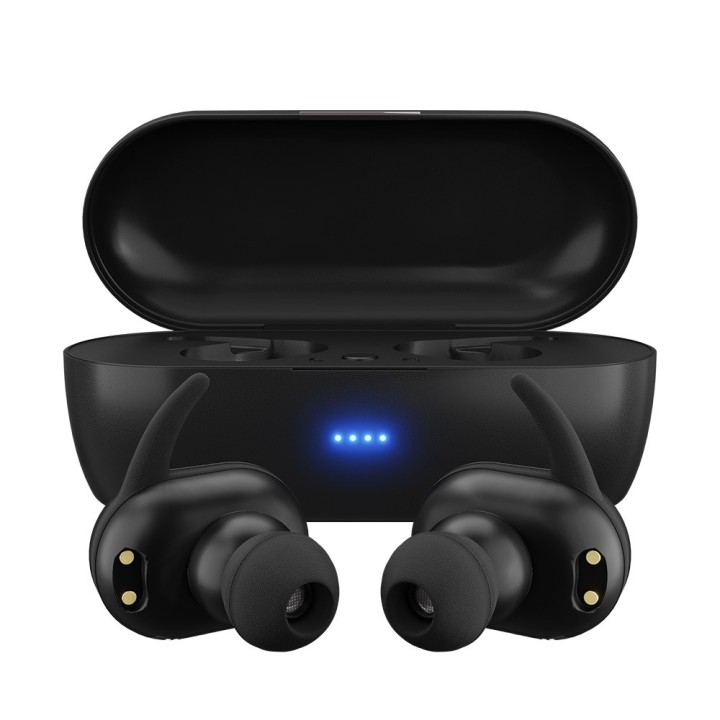 MAXELL MINI DUO Cuffie in-ear wireless con custodia di ricarica nero