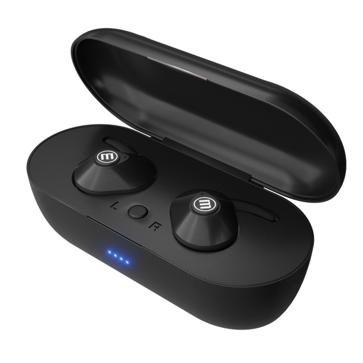 MAXELL MINI DUO Cuffie in-ear wireless con custodia di ricarica nero