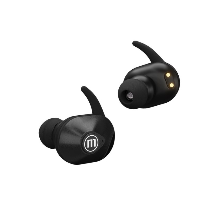 MAXELL MINI DUO Cuffie in-ear wireless con custodia di ricarica nero
