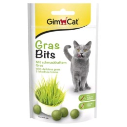 GIMCAT GrasBits Crunchy Grass Bites - snack per gatti – 40g