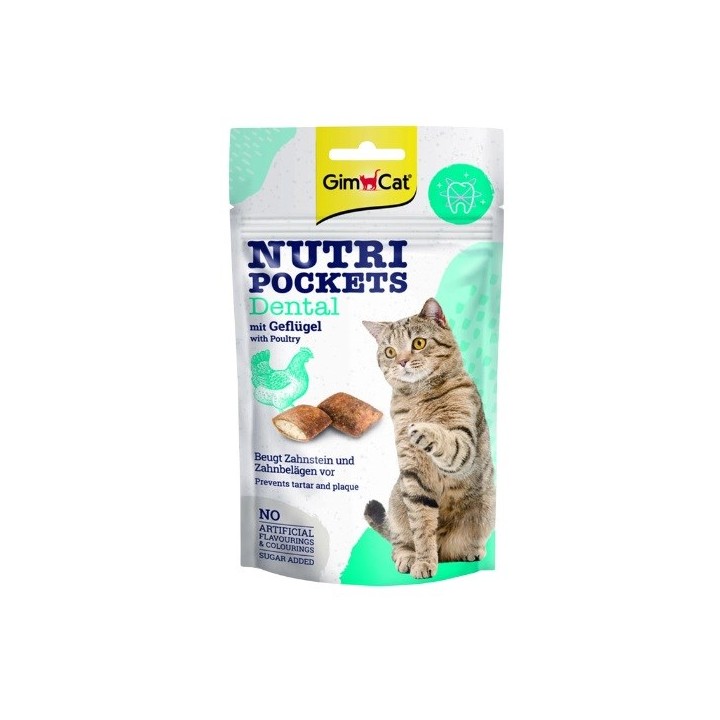 GIMCAT Nutri pockets Dental pollame - snack per gatti - 60g