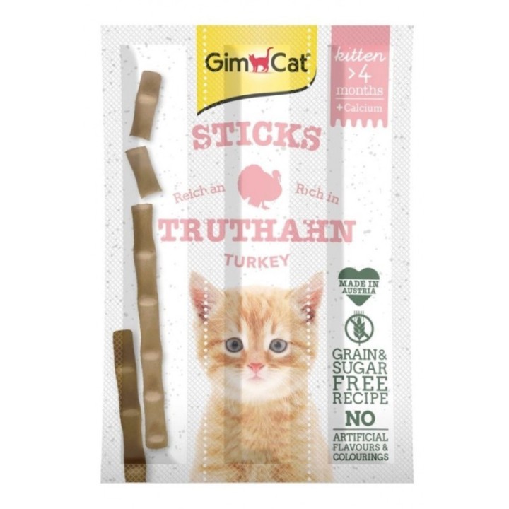 GIMCAT Sticks Kitten Tacchino - snack per gatti - 3x3g