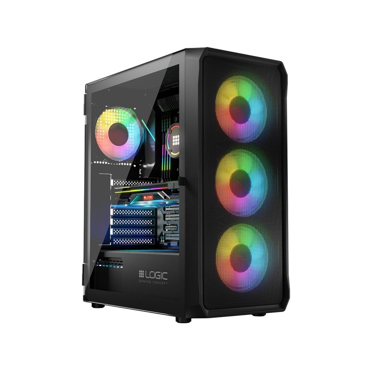 Logic PORTOS ARGB MINIDI USB 3.0 Case nero