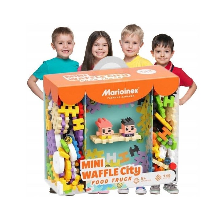 Marioinex mattoncini di costruzione Mini Waffle – City: food truck 148 pezzi