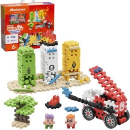 Marioinex mattoncini di costruzione Mini Waffle City vigile del fuoco action 148 pezzi