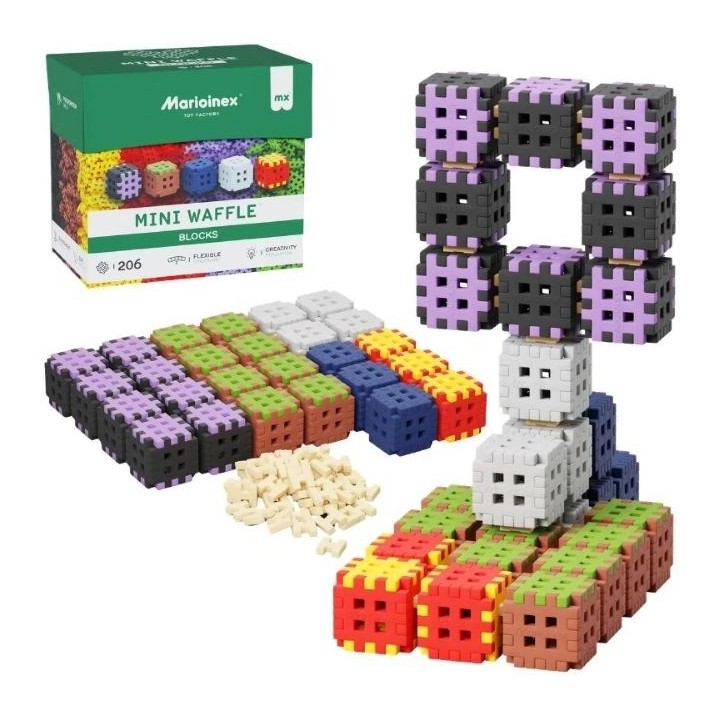 Marioinex Mini Waffle mattoncini costruzione 206 pezzi