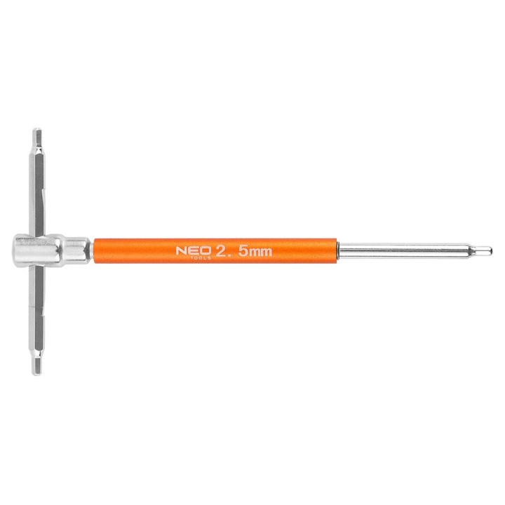 NEO TOOLS T-handle inserti a bussola 2–10 mm set di 10 pezzi con supporto
