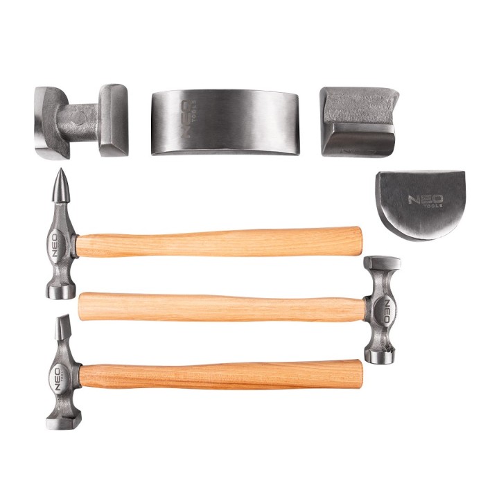 NEO TOOLS set martelli per carrozzeria 7 pcs