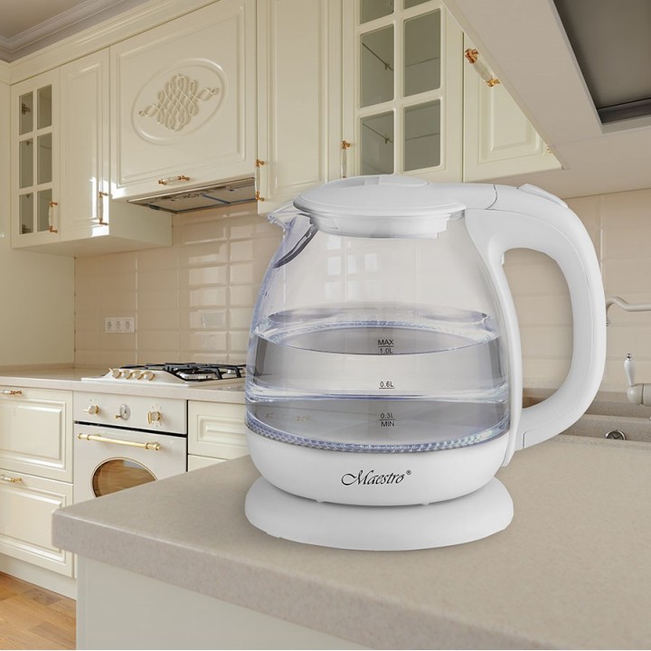 MAESTRO MR-055 Bollitore elettrico 1 L 1100 W (MR-055-WHITE) Bianco