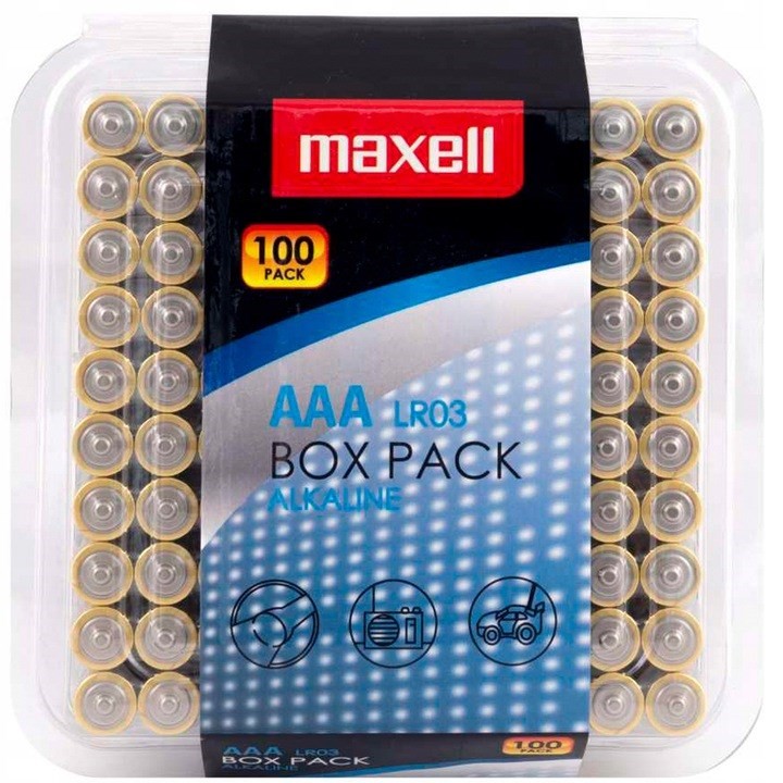 MAXELL Batteria alcalina LR03 AAA 1.5V 100 pz