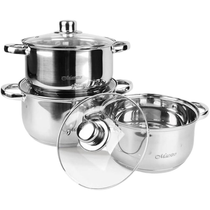 MAESTRO MR-2020-6M Set di batteria da cucina 6 pezzi