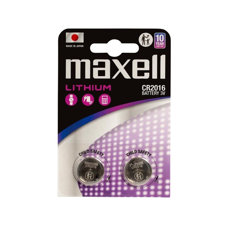 MAXELL Batteria al litio LITHIUM CR2016 2 pz. 3V