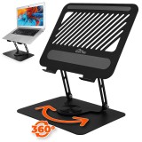 Supporto per laptop ergonomico regolabile rotante 10–17” LAPTOP STAND ROTO MT2662