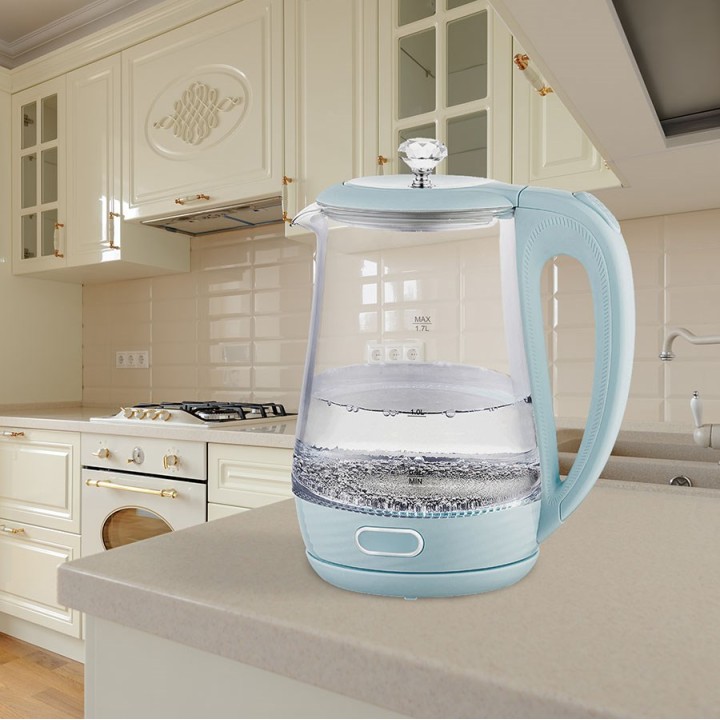 Maestro MR-052-BLUE Bollitore elettrico in vetro blu 1.7 L