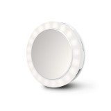 Ecomed 23603 specchio per trucco da tavolo rotondo bianco