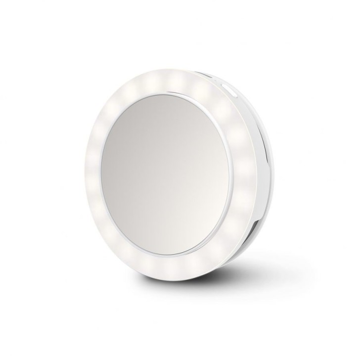 Ecomed 23603 specchio per trucco da tavolo rotondo bianco
