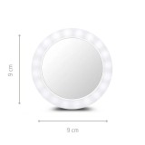 Ecomed 23603 specchio per trucco da tavolo rotondo bianco