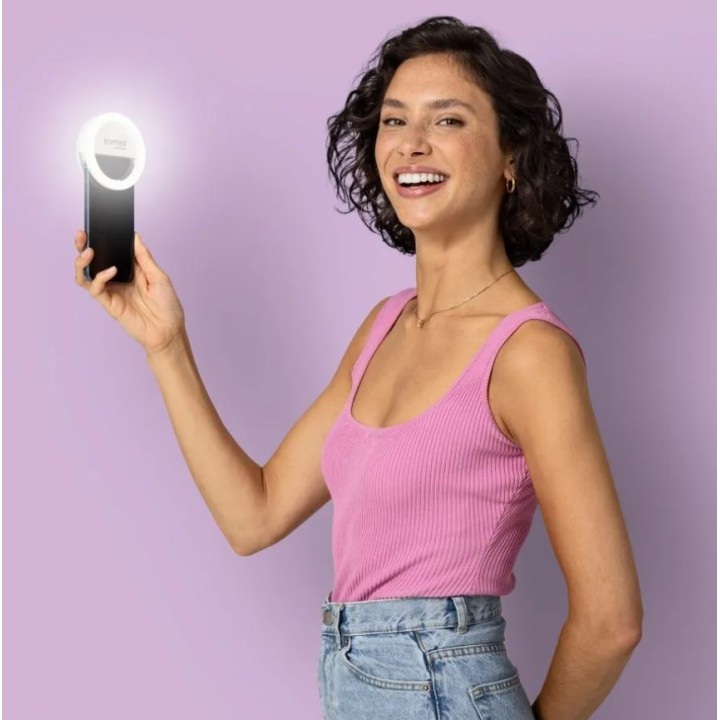 Ecomed 23603 specchio per trucco da tavolo rotondo bianco