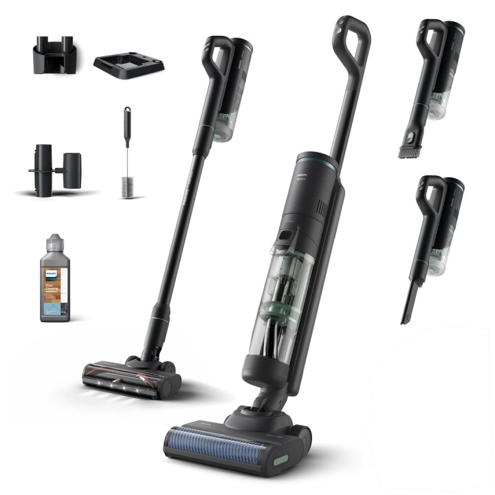 Philips 7000 serie XW7263/11 scopa elettrica/aspirapolvere 2 in 1 Batteria Secco e bagnato Senza sacchetto 0.45 L 160 W Nero