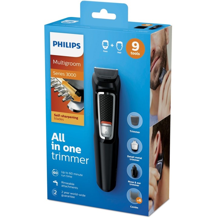 Philips MULTIGROOM Serie 3000 9 strumenti 9-in-1 Viso e Capelli