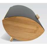 Maestro MR-1775-BLACK bread box Altro Nero Legno Bambù Metallo