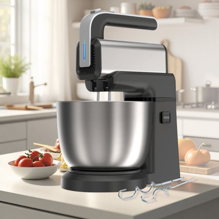 Maestro MR-551 Planetaria con ciotola rotante 600 W Nero Acciaio
