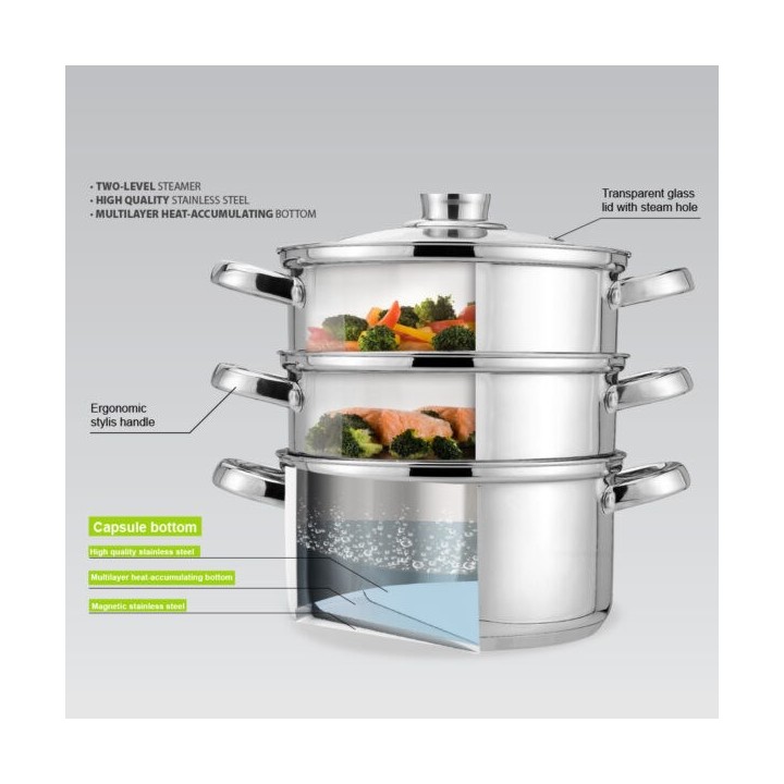 Pentola a vapore MAESTRO MR-2900-24 24 cm 5 0L