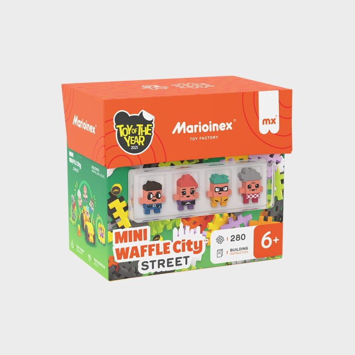 Marioinex mattoncini di costruzione Mini Waffle – City: strada 280 pezzi