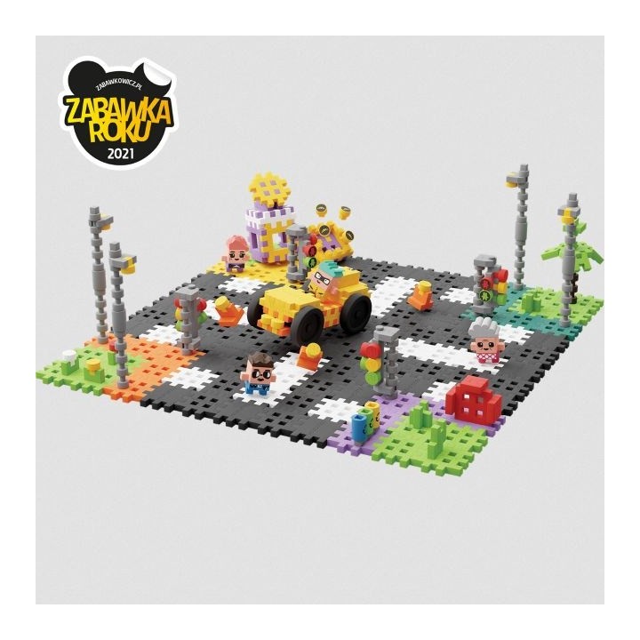 Marioinex mattoncini di costruzione Mini Waffle – City: strada 280 pezzi