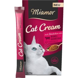 MIAMOR Cat Cream Manzo - snack per gatti - 5x15g