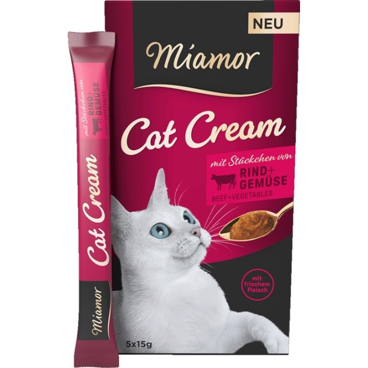 MIAMOR Cat Cream Manzo - snack per gatti - 5x15g