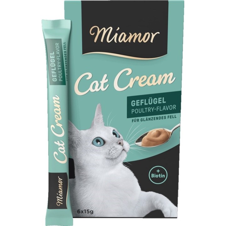 MIAMOR Cat Cream Pollame - snack per gatti - 6x15g