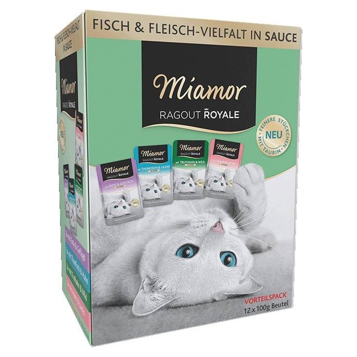 MIAMOR Ragout Royale Adult Mix in sugo - cibo umido per gatti - 12x100g
