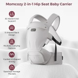 Momcozy Marsupio Portabebè con Seggiolino Anca Air Mesh Grigio